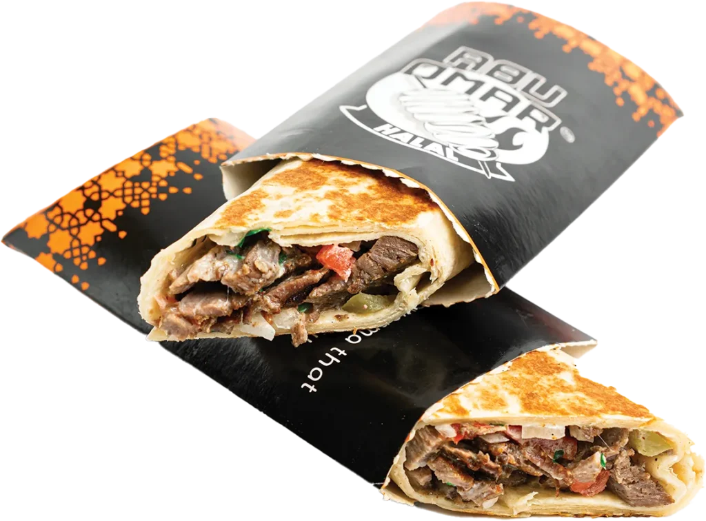 Abu Omar Halal Beef Shawarma Wrap