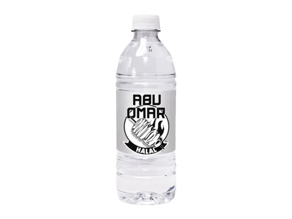 Abu Omar Halal branded bottled water