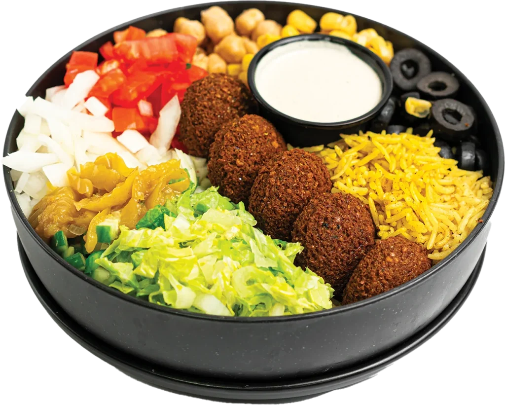 Abu Omar Halal Falafel Rice Bowl
