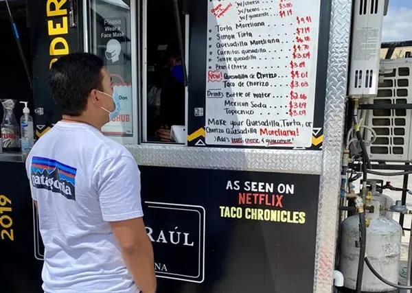 Image from the San Antonio Current article “Whether cradling seitan or shawarma, San Antonio food trucks excel at filling flatbreads”