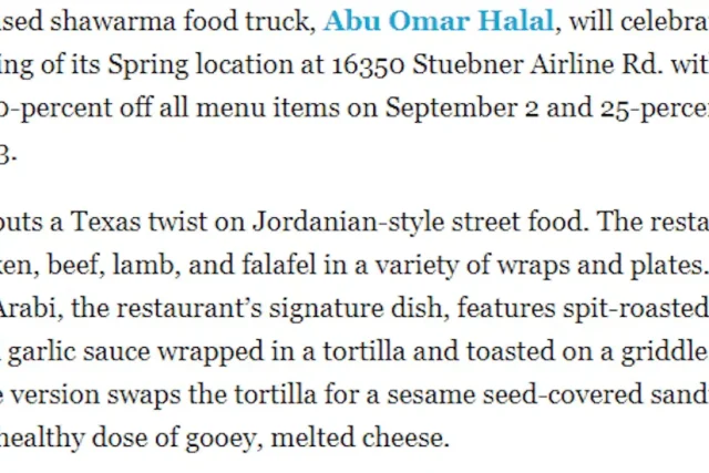 Image from the CultureMap Houston article “6 things to know in Houston food right now: Openings, Goode news, and a Chef Evelyn showcase”