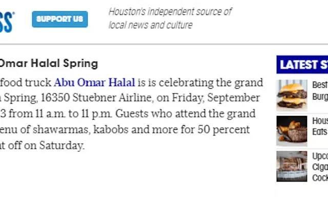 Image from the Houston Press article “This Week in Houston Food Events: Southern Smoke Tickets on Sale and a Cuban Bar Takeover”